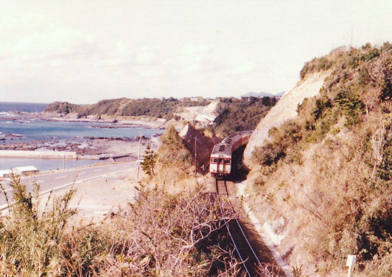 田子駅を通過する急行「きのくに」