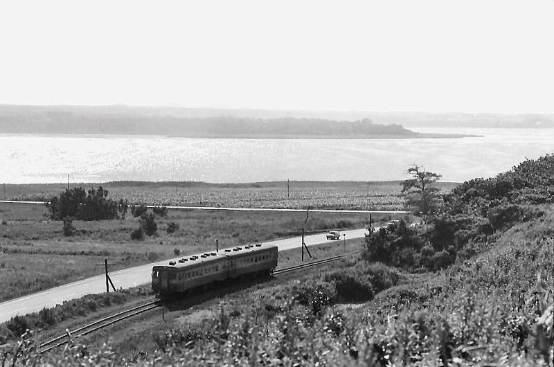 釧網本線浜小清水付近　キハ２２の網走行きの列車