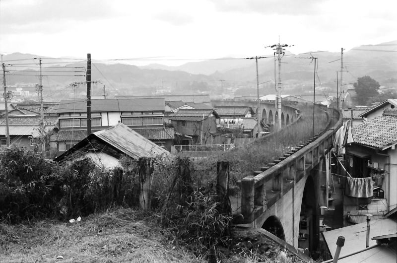 五新線の高架跡を上から見たところ