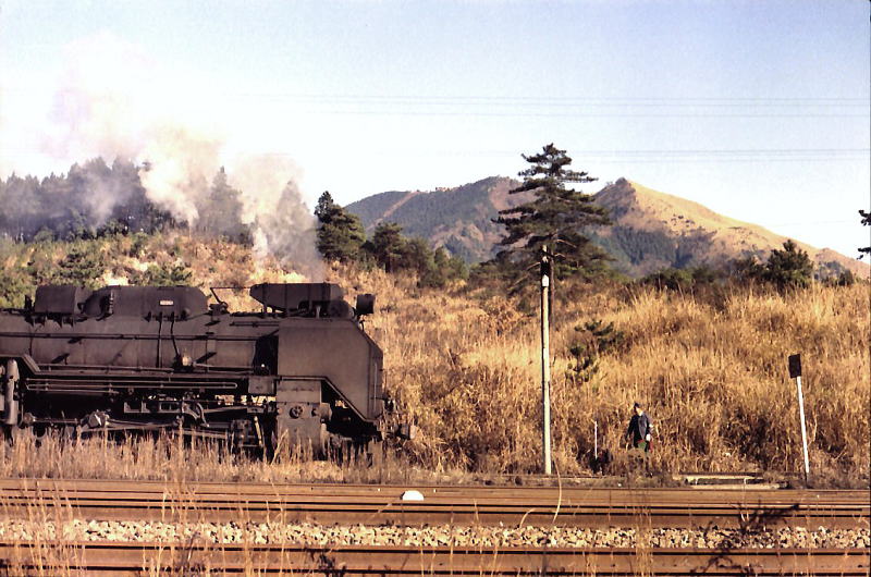 昭和４４年１２月　関西本線柘植　後部補機のＤ５１