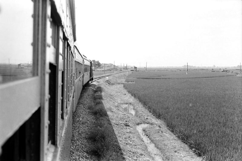 津軽平野を坦々と走る。