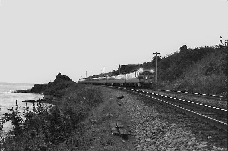 函館本線石倉駅付近を行くキハ８２の特急「北斗」