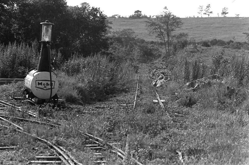 奥行臼から原野に伸びている線路