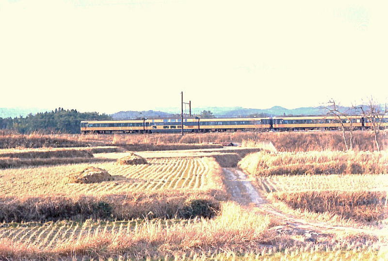 他の形式と混じって走るビスタカー