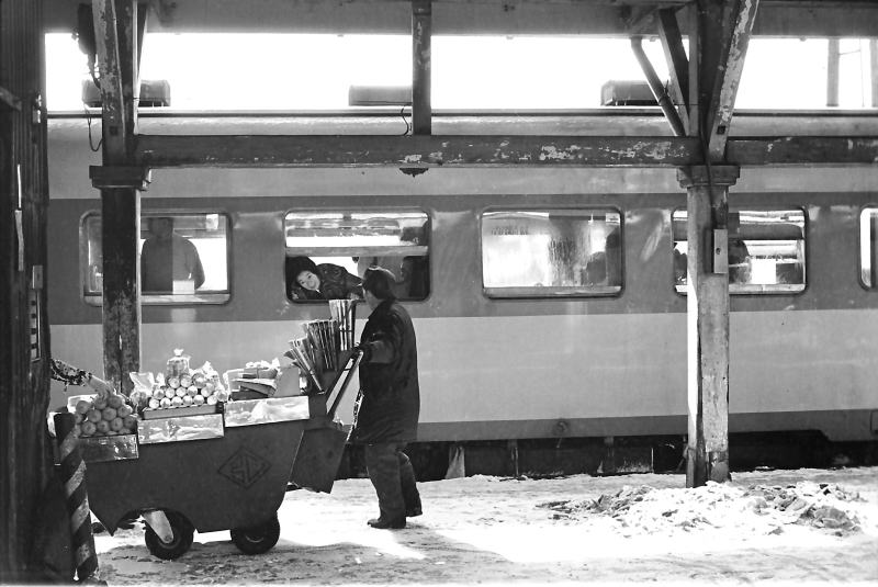 昭和４９（１９７４）年３月　　雪の上川駅