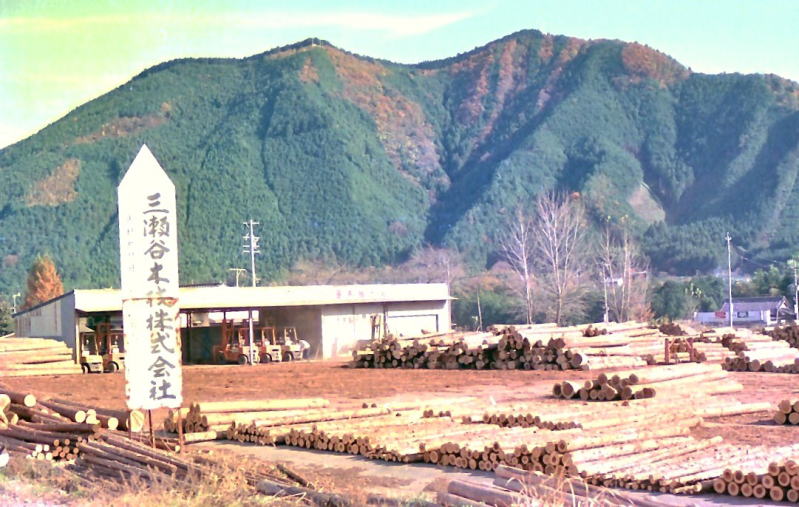 昭和６１年１１月　紀勢本線三瀬谷駅裏の貯木場