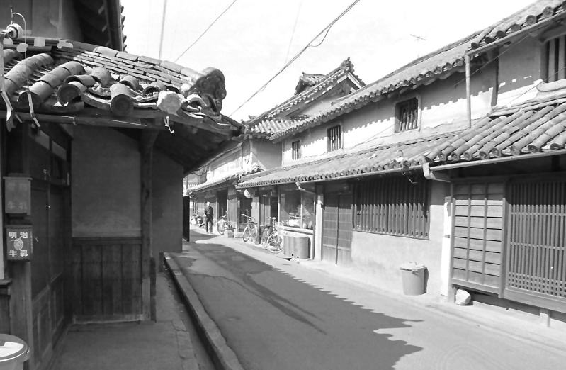 昭和の風景写真　1972年10月　橿原市今井町