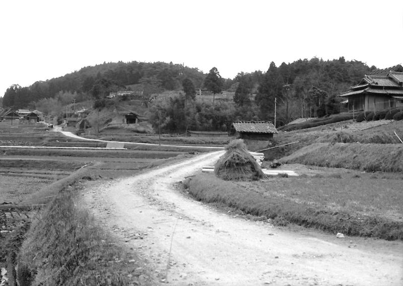 昭和の風景写真　吉野口駅近くの農道。