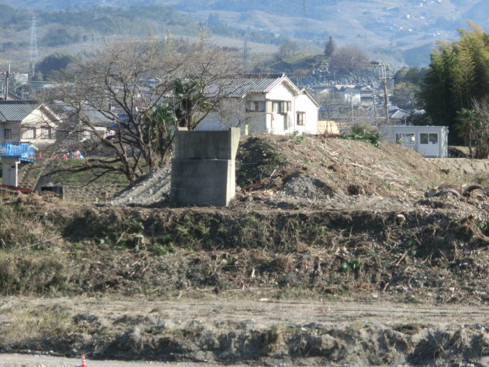 対岸にある五新線の橋脚