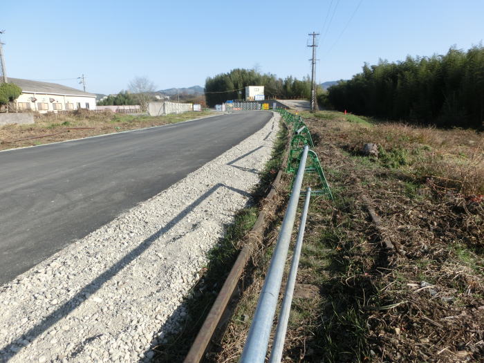ヤードの跡に出来ている舗装道路