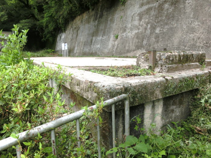 今は片面しか残っていない高安山駅ホーム