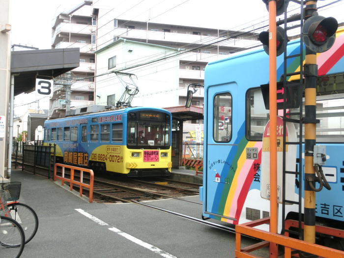 阪堺電車　我孫子道の踏切