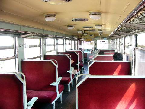 紀州鉄道キハ６０３のレトロな車内