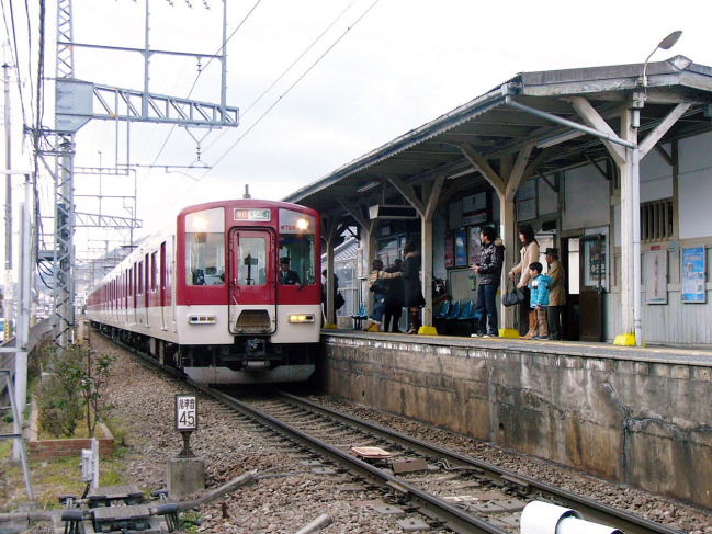 葛駅にて。阿部野橋行き。