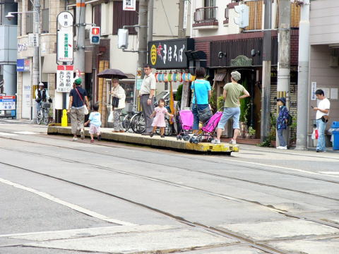 阪堺電車住吉駅　浜寺駅前方面行きホーム
