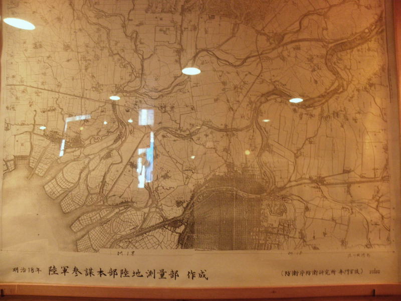 喫茶店に有った大阪北部の古地図