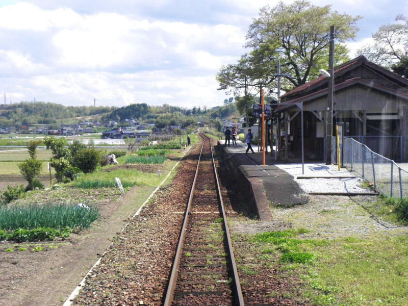 因美線美作滝尾駅。男はつらいよ最終編のロケ地。