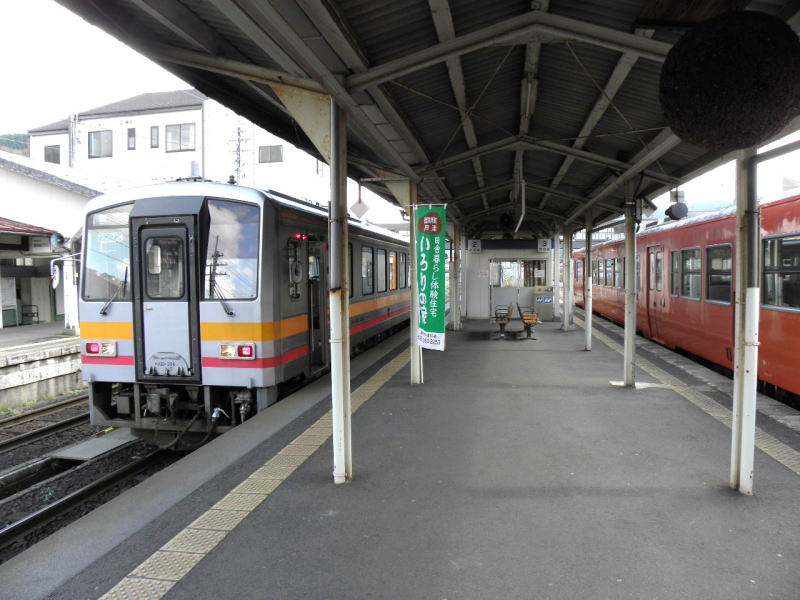 智頭に着いた列車