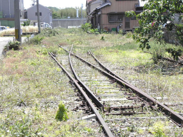 踏切から見た日高川駅跡