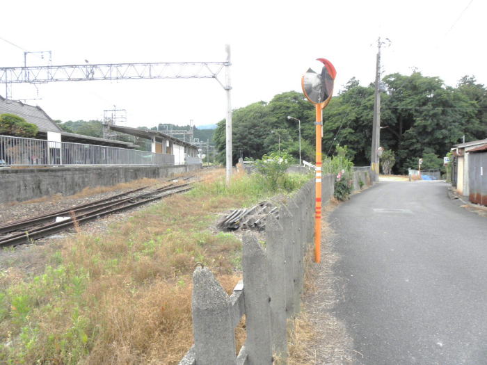 材木運搬用の専用線の跡