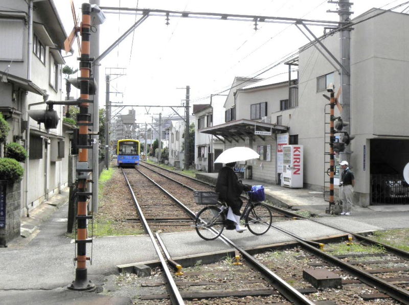 阪堺線天神の森の踏切