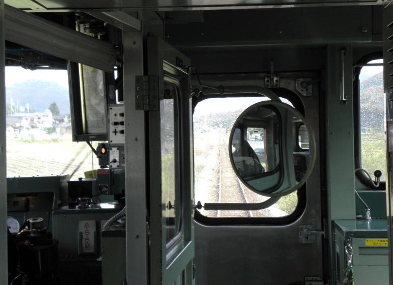 播但線竹田駅に到着直前の風景